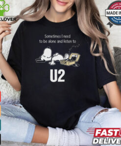 Snoopy Sometimes I Need To Be Alone And Listen To U2 Logo shirt