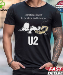 Snoopy Sometimes I Need To Be Alone And Listen To U2 Logo shirt