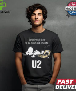 Snoopy Sometimes I Need To Be Alone And Listen To U2 Logo shirt