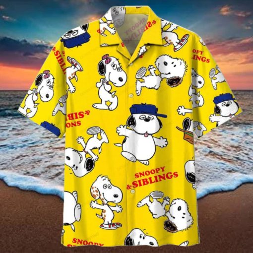 Snoopy Summer Time 020805 Beach Fashion Summer Fan Hot Design Figure Space Awesome Hawaiian Shirt