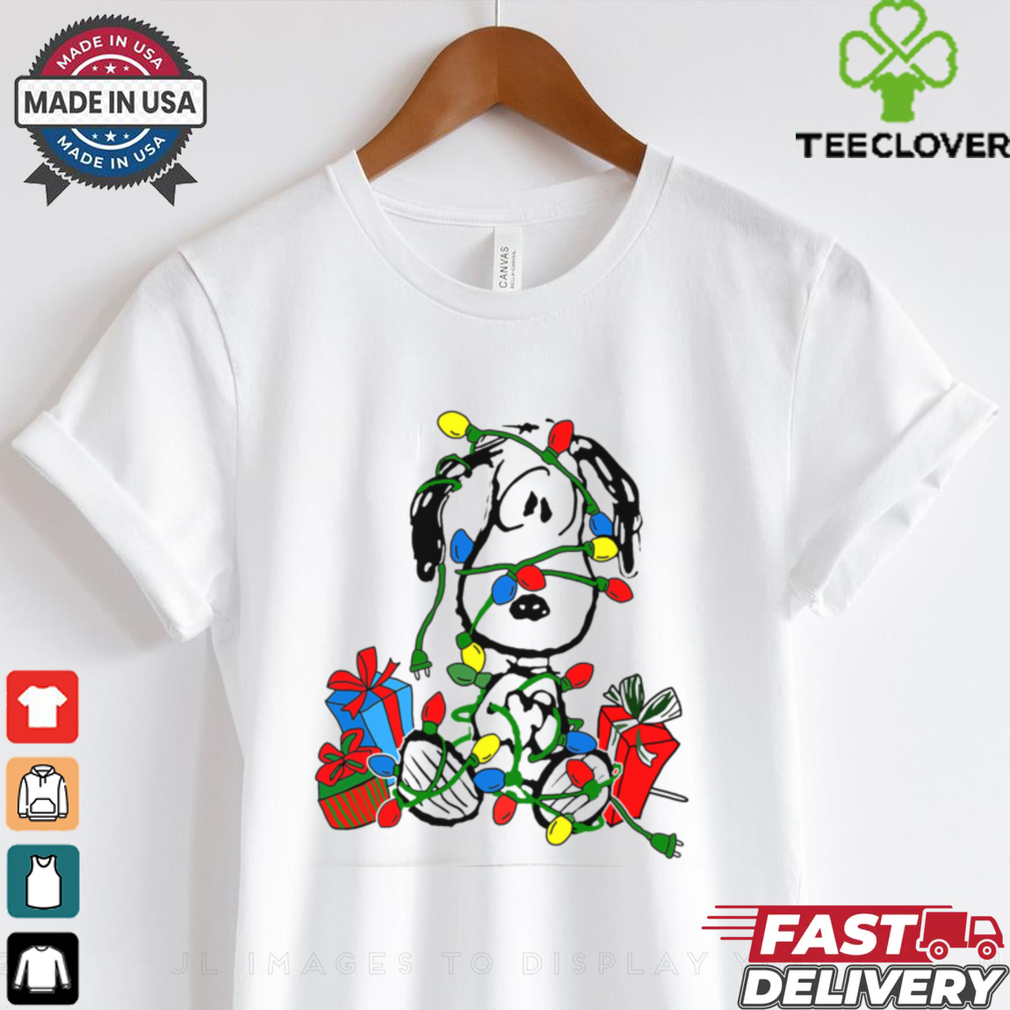 Snoopy Tangled in Christmas Lights shirt Snoopy Tangled in Christmas Lights shirt