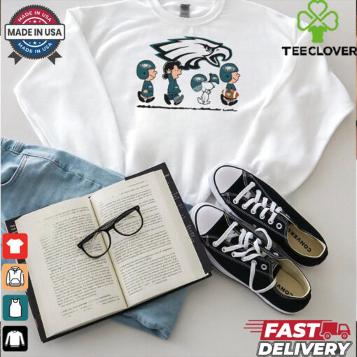 Snoopy Teams Abbey Road Philadelphia Eagles T Shirt