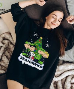 Snoopy The Peanuts Seattle Seahawks Christmas T Shirt