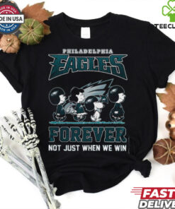 Snoopy The Peanuts x Philadelphia Eagles Forever Not Just When We Win T Shirts