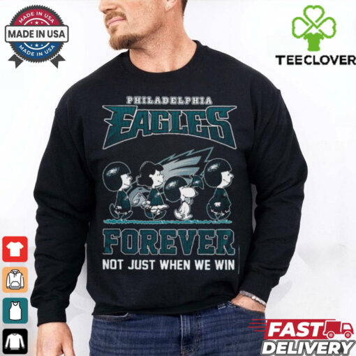 Snoopy The Peanuts x Philadelphia Eagles Forever Not Just When We Win T Shirts