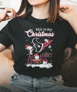 Snoopy This Is My Christmas Houston Texans Light The Tree T Shirt