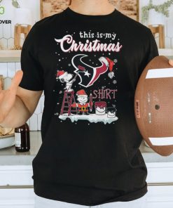 Snoopy This Is My Christmas Houston Texans Light The Tree T Shirt