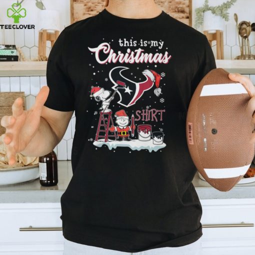 Snoopy This Is My Christmas Houston Texans Light The Tree T Shirt