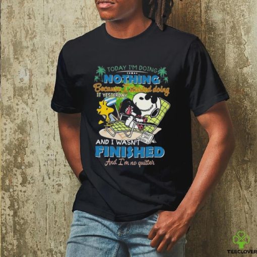 Snoopy Today I’m Doing Nothing Because I Started Doing It Yesterday Shirt