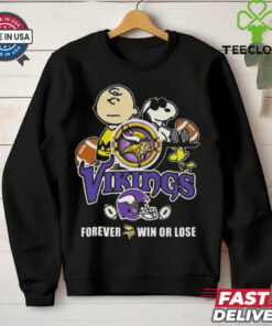 Snoopy Vikings Forever Win Or Lose Shirt