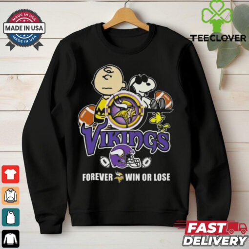 Snoopy Vikings Forever Win Or Lose Shirt