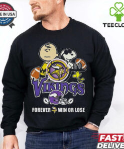 Snoopy Vikings Forever Win Or Lose Shirt