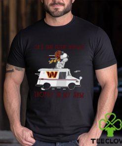 Snoopy Washington Commanders on a dark desert highway trophy in my arm shirt