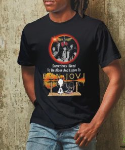 Snoopy Watching Sometimes I Need To Be Alone And Listen To Bon Jovi Shirt