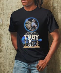 Snoopy Watching Sometimes I Need To Be Alone And Listen To Toby Keith Shirt
