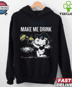 Snoopy Woodstick Make Me Drink Philadelphia Eagles T Shirt