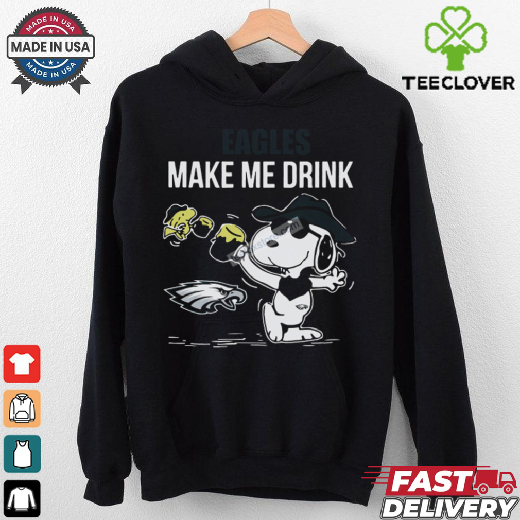 Snoopy Woodstick Make Me Drink Philadelphia Eagles T Shirt Snoopy Woodstick Make Me Drink Philadelphia Eagles T Shirt