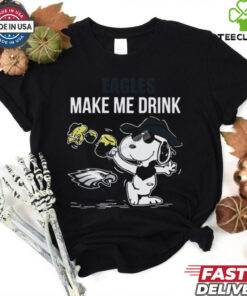 Snoopy Woodstick Make Me Drink Philadelphia Eagles T Shirt