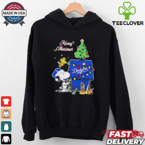 Snoopy Woodstock Merry Christmas Los Angeles Dodgers shirt