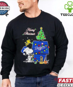 Snoopy Woodstock Merry Christmas Los Angeles Dodgers shirt