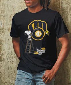 Snoopy X Woodstock Painting Milwaukee Brewers 2024 Shirt