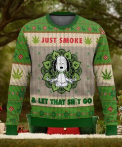 Snoopy Yoga Weed Ugly Christmas Sweater