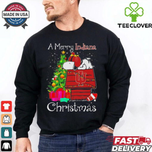 Snoopy a Merry Indiana Hoosiers Christmas shirt