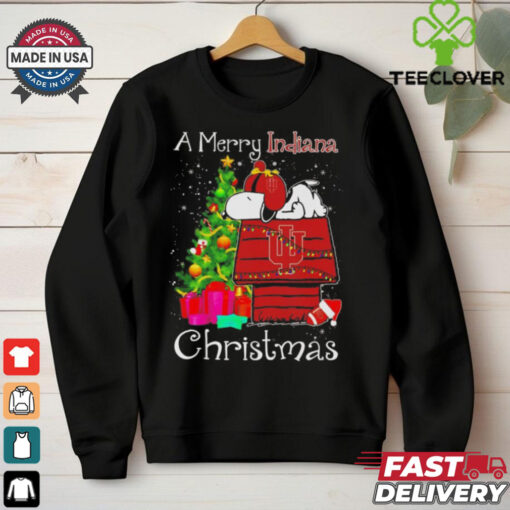 Snoopy a Merry Indiana Hoosiers Christmas shirt