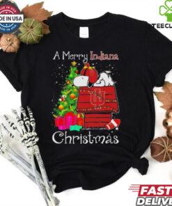 Snoopy a Merry Indiana Hoosiers Christmas shirt