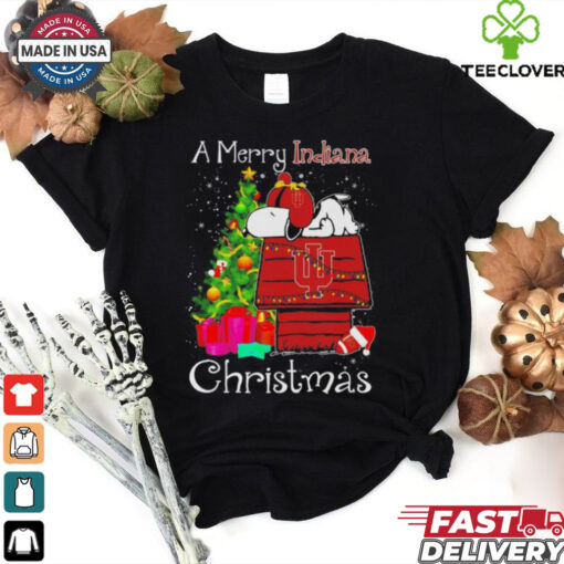 Snoopy a Merry Indiana Hoosiers Christmas shirt