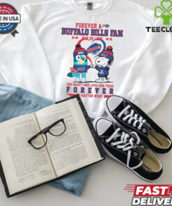 Snoopy and Bluey forever a Buffalo Bills fan win or lose shirt