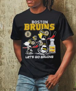 Snoopy and Charlie Brown Boston Bruins we want the cup let’s go Bruins shirt