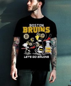 Snoopy and Charlie Brown Boston Bruins we want the cup let’s go Bruins shirt
