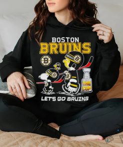 Snoopy and Charlie Brown Boston Bruins we want the cup let’s go Bruins shirt