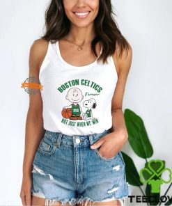 Snoopy and Charlie Brown Boston Celtics forever not just when we win hoodie, sweater, longsleeve, shirt v-neck, t-shirt
