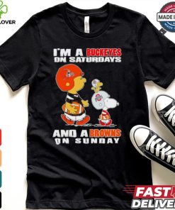 Snoopy and Charlie Brown I’m a Ohio State Buckeyes on saturdays and a Browns on sunday 2024 shirt