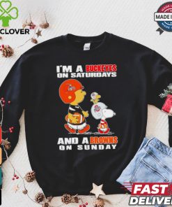 Snoopy and Charlie Brown I’m a Ohio State Buckeyes on saturdays and a Browns on sunday 2024 shirt