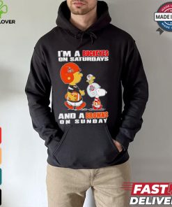 Snoopy and Charlie Brown I’m a Ohio State Buckeyes on saturdays and a Browns on sunday 2024 shirt