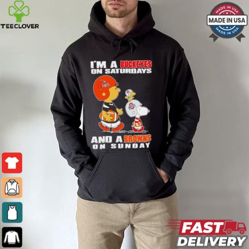 Snoopy and Charlie Brown I’m a Ohio State Buckeyes on saturdays and a Browns on sunday 2024 shirt