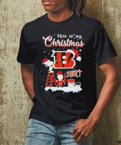 Snoopy and Charlie Brown NFL Cincinnati Bengals This Is My Christmas T Shirt