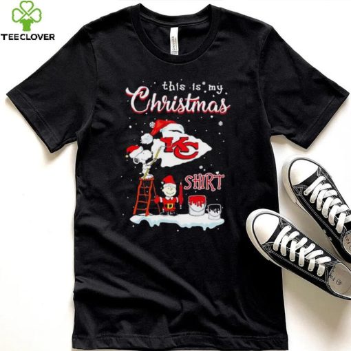 Snoopy and Charlie Brown NFL Kansas City Chiefs This Is My Christmas T Shirt