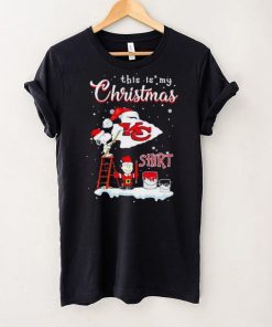 Snoopy and Charlie Brown NFL Kansas City Chiefs This Is My Christmas T Shirt