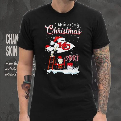 Snoopy and Charlie Brown NFL Kansas City Chiefs This Is My Christmas T Shirt