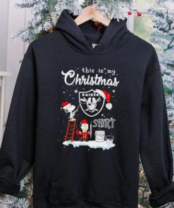 Snoopy and Charlie Brown NFL Las Vegas Raiders This Is My Christmas T Shirt