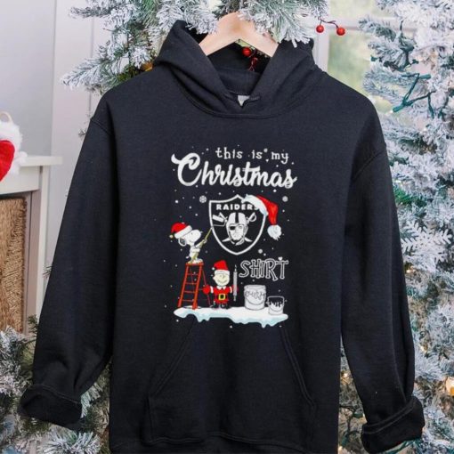 Snoopy and Charlie Brown NFL Las Vegas Raiders This Is My Christmas T Shirt