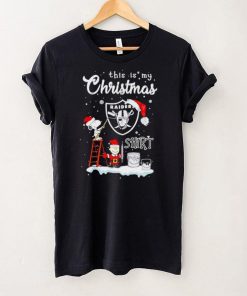 Snoopy and Charlie Brown NFL Las Vegas Raiders This Is My Christmas T Shirt