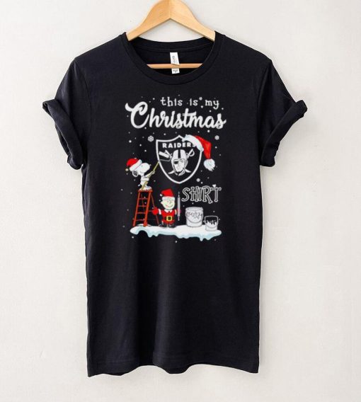 Snoopy and Charlie Brown NFL Las Vegas Raiders This Is My Christmas T Shirt