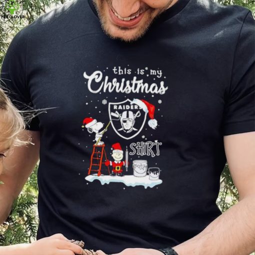 Snoopy and Charlie Brown NFL Las Vegas Raiders This Is My Christmas T Shirt