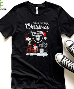 Snoopy and Charlie Brown NFL Las Vegas Raiders This Is My Christmas T Shirt