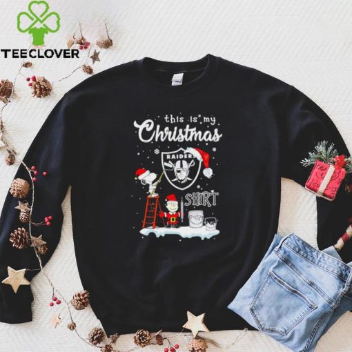 Snoopy and Charlie Brown NFL Las Vegas Raiders This Is My Christmas T Shirt